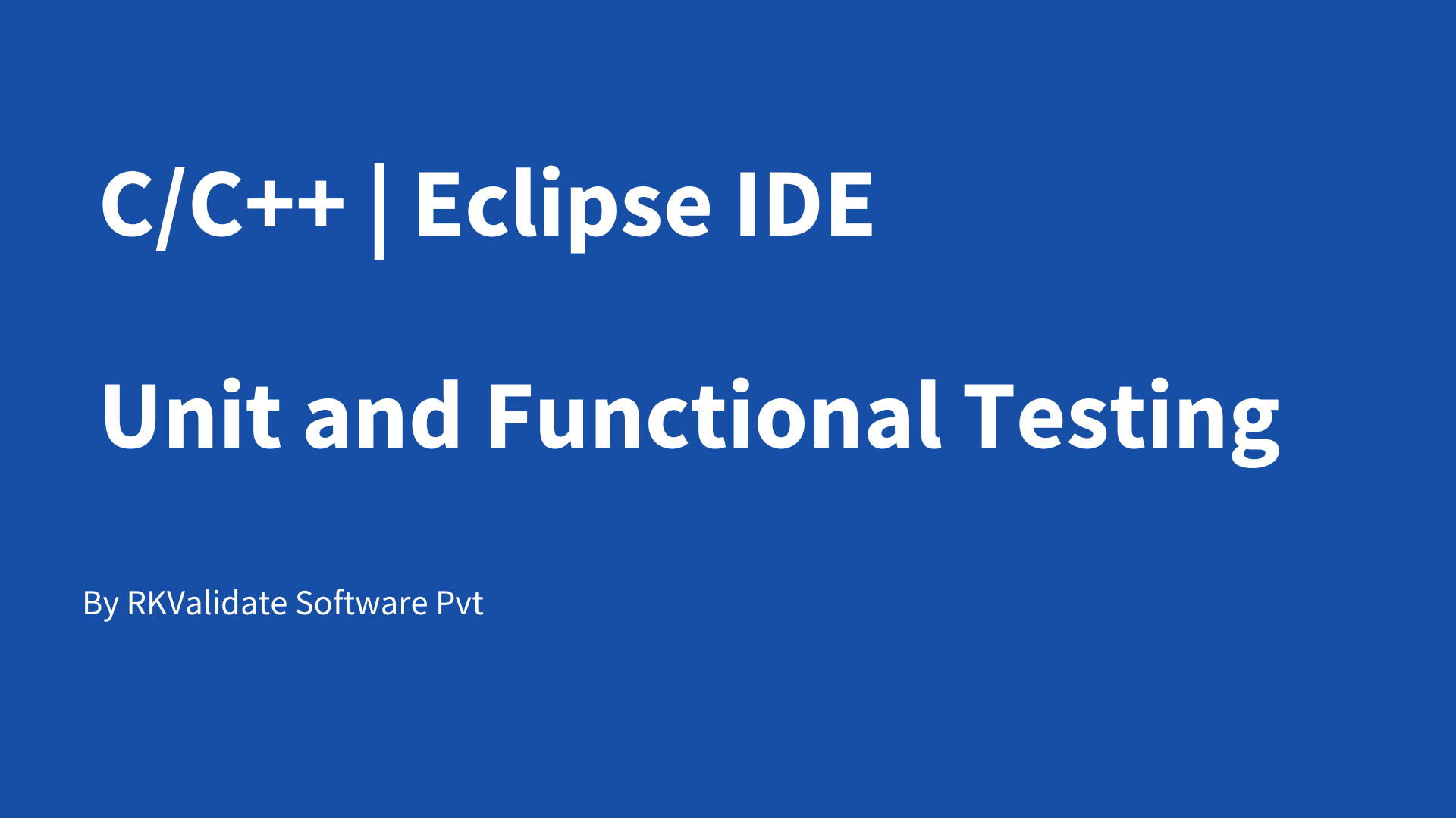 C and C++ Eclipse IDE