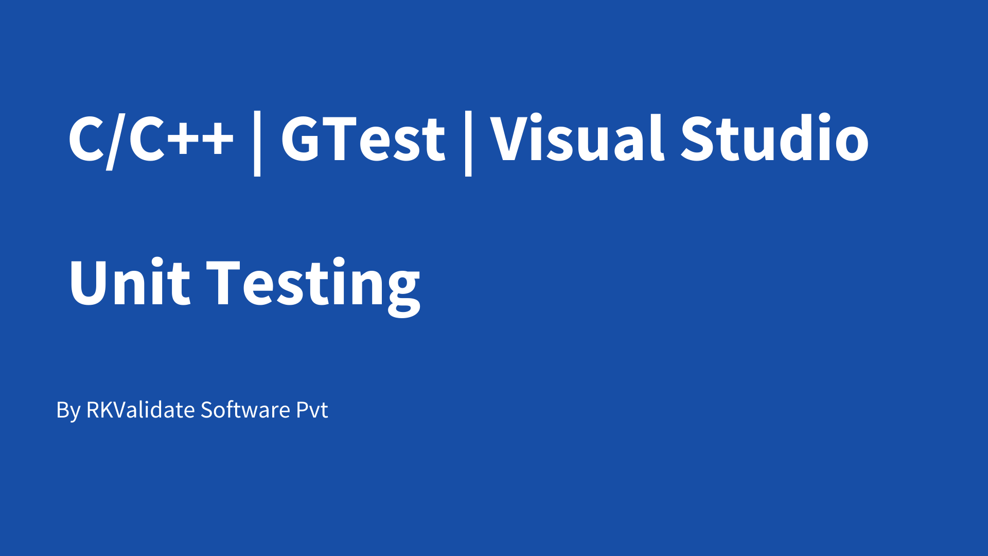 C and C++ GTest Visual studio