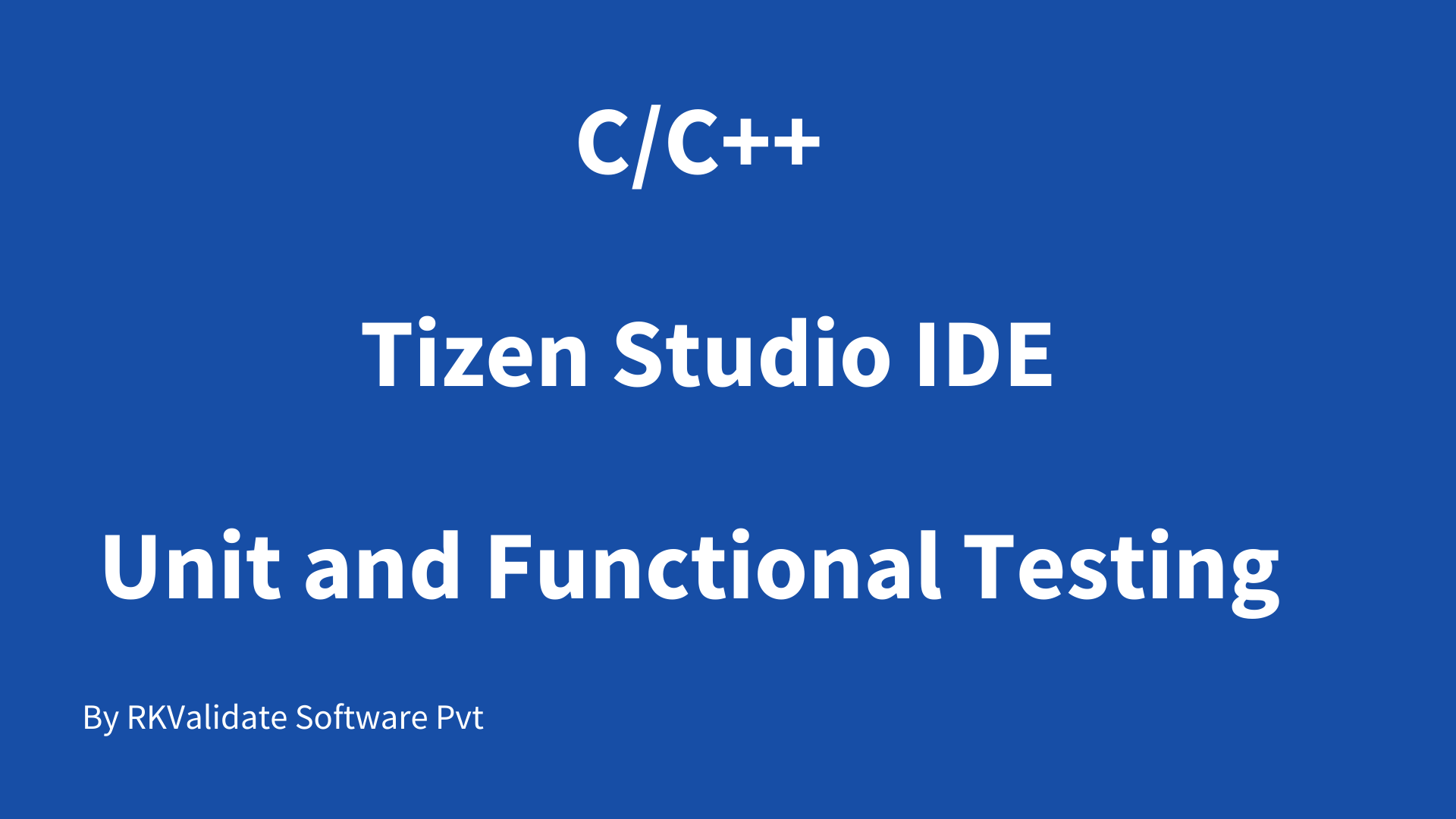 C and C++ Tizen Studio IDE