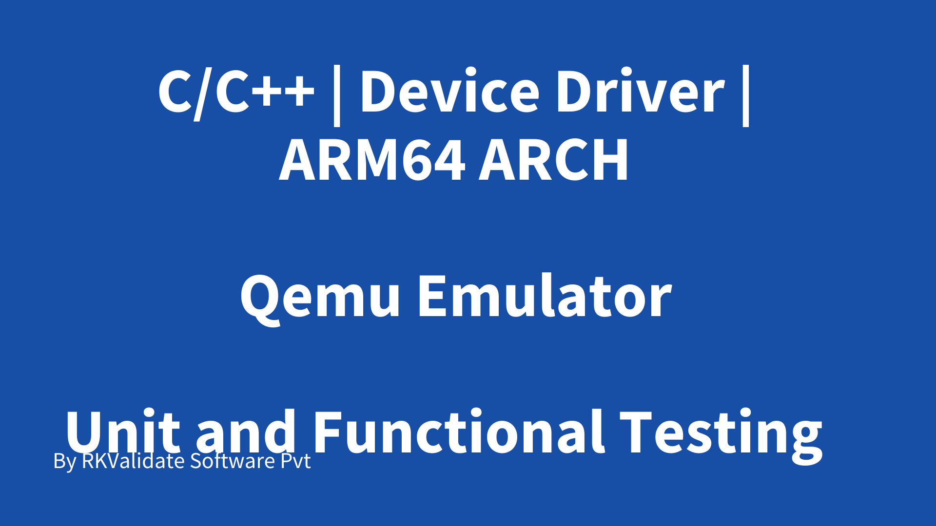 Device Driver ARM64 ARCH