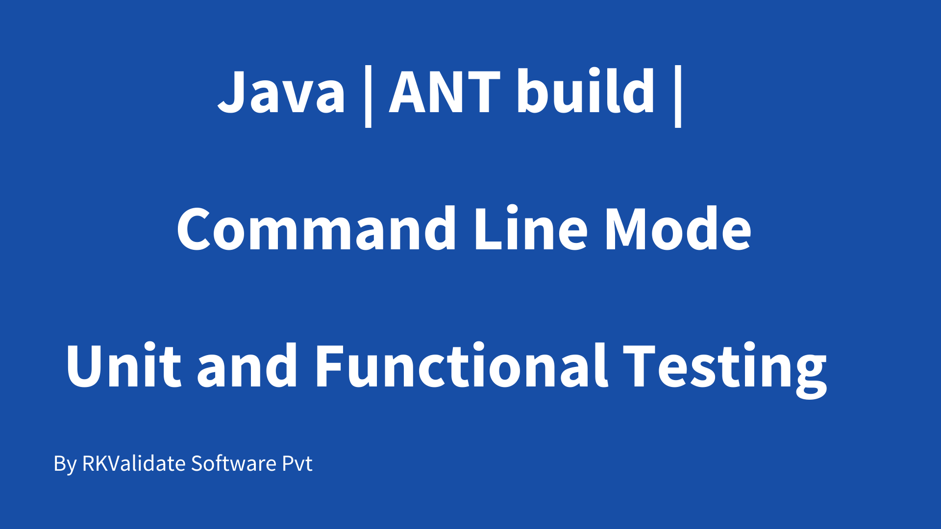 Java ANT CMD
