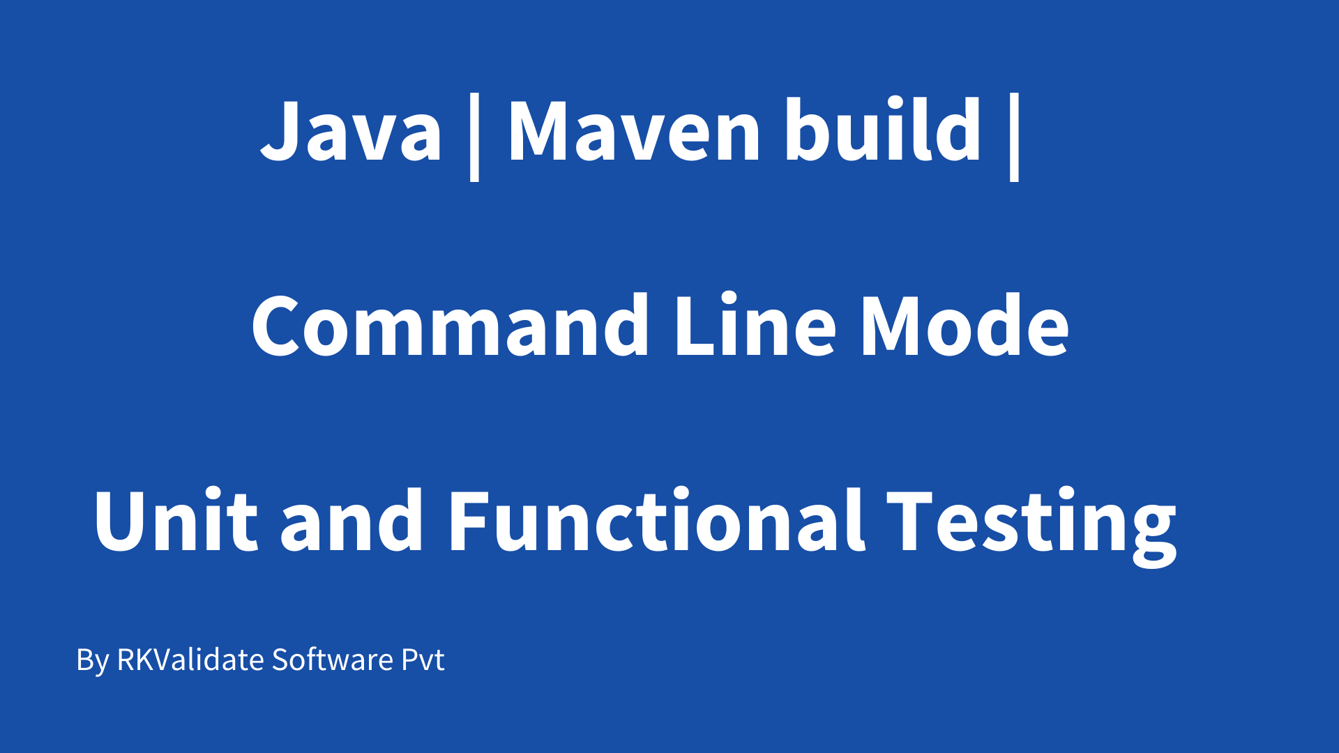 Java maven CMD