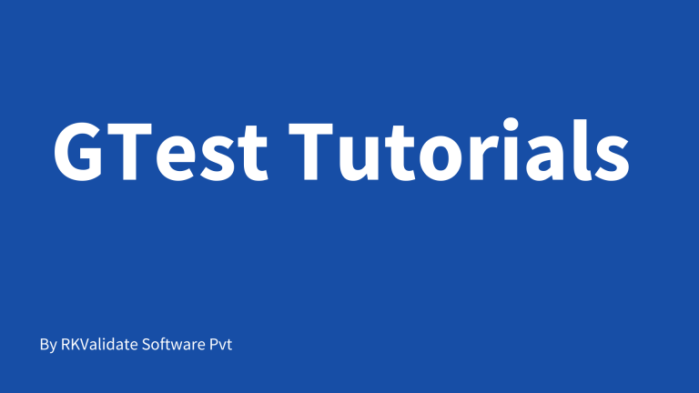 Gtest Tutorial