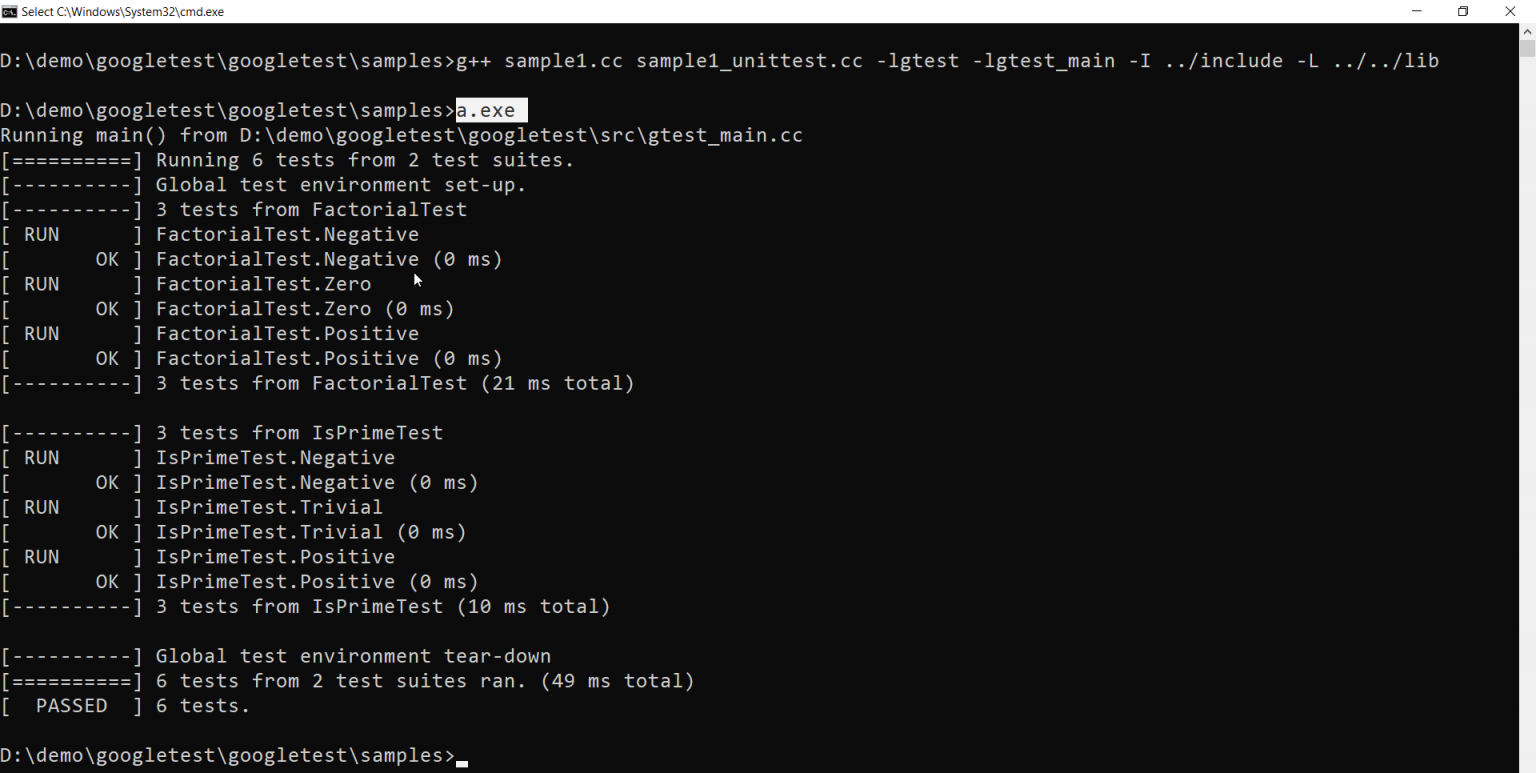 Gtest Tutorial | RKVALIDATE